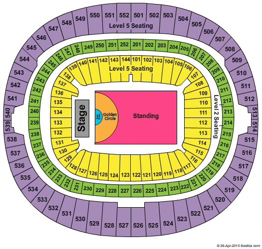 Wembley Stadium Golden Circle Seating Chart